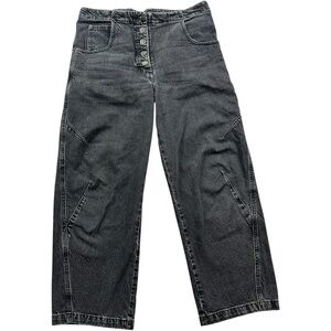 Rachel Comey Washed Black Salinas Denim Elkin Wide Jean Size 4